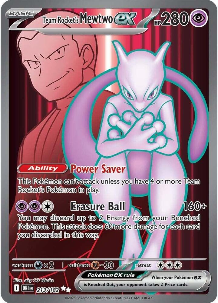 Team Rockets Mewtwo ex - 213/182 - Ultra Rare